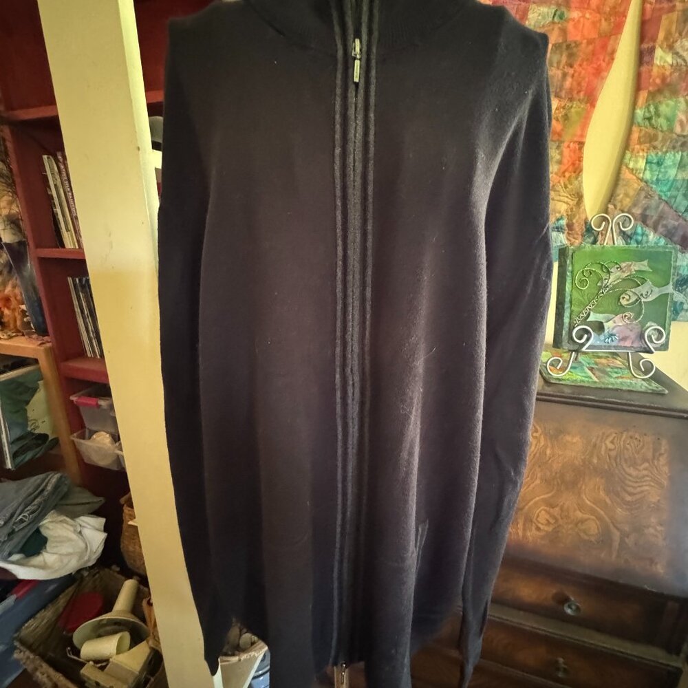 Claiborne mens zip up knit cardigan 100% cotton large